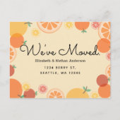 Zomer Sinaasappels Verplaatsend Aankondiging Brief (Voorkant)