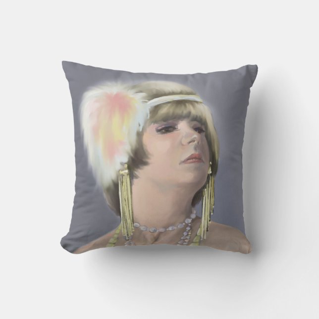 Zomer Siren Portrait Sierkussen (Voorkant)