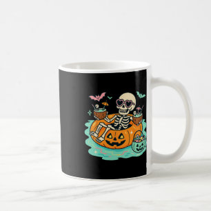 Zomer Skelet In Pompoen Float Schattige Spooky Poo Koffiemok
