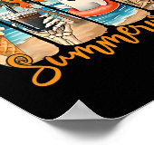 Zomer Skeleton Ghost Beach Party Halloween VI Poster (Hoek)