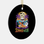 Zomer Skeleton Party Halloween Keramisch Ornament (Rechts)