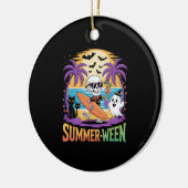 Zomer Skeleton Party Halloween Keramisch Ornament (Links)