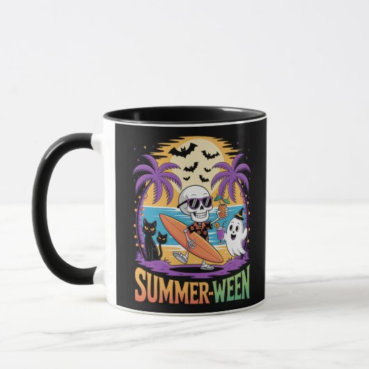 Zomer Skeleton Party Halloween Mok (Links)