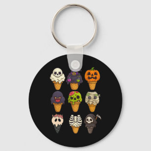 Zomer Skeleton Zombie Pumpkin Mummy Ice Cream Sleutelhanger