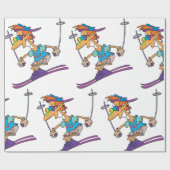Zomer Skier Cadeaupapier (Vlak)