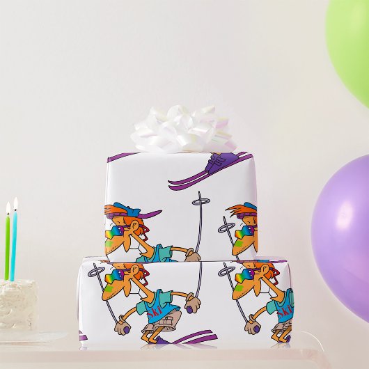 Zomer Skier Cadeaupapier