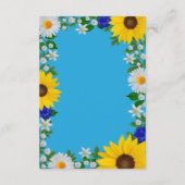Zomer Sky Blue Floral bruiloft accommodatie Informatiekaartje (Achterkant)