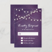 Zomer Slingerlichten RSVP Antwoordkaart (Voorkant / Achterkant)