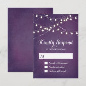 Zomer Slingerlichten RSVP Antwoordkaart Kaartje (Voorkant / Achterkant)