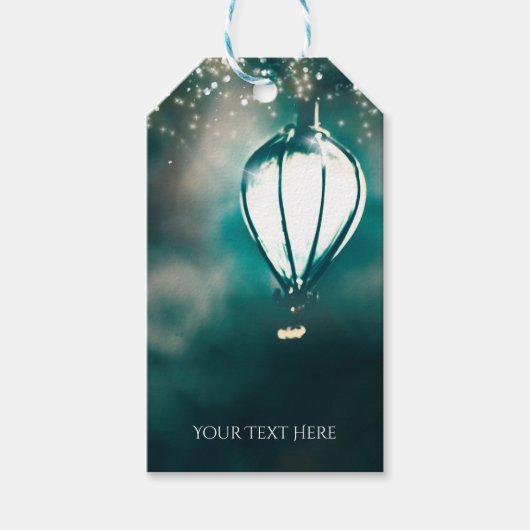 Zomer Slingerlichtjes Betoverde Chic Bruiloft Cadeaulabel (Voorkant)
