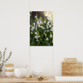 Zomer Sneeuwvlok witte bloemen Poster (Keuken)