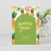 Zomer Soiree Party uitnodiging (Staand voorkant)