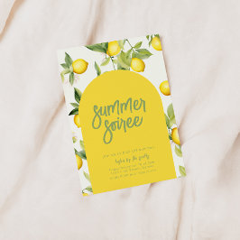Zomer Soiree Party Uitnodiging met citroenen