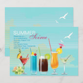 Zomer Soiree uitnodiging (Voorkant / Achterkant)