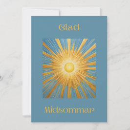 Zomer Solstice Blank Platte Vakantie Kaart
