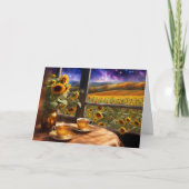 Zomer Solstice Mystic Tea en Zonnebloemen Kaart (Voorkant)
