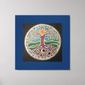 Zomer Solstice Tree of Life Mandala Canvas Prin (Voorkant)