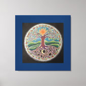 Zomer Solstice Tree of Life Mandala Canvas Prin (Voorkant)