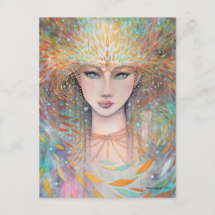 Zomer Spirit Fee Fantasie Kunst door Molly Harriso Briefkaart