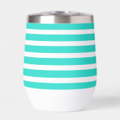 Zomer Splash Aqua Bold Stripes Aangepaste Naam (Voorkant)