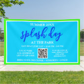 Zomer Splash Day in het park | Buitenevenement 6x1 Spandoek (Buitenkant)