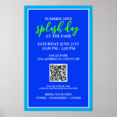 Zomer Splash Day in het park | openluchtevenement Poster (Voorkant)