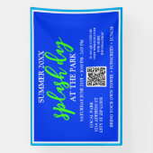 Zomer Splash Day in het park | openluchtevenement Spandoek (Verticaal)