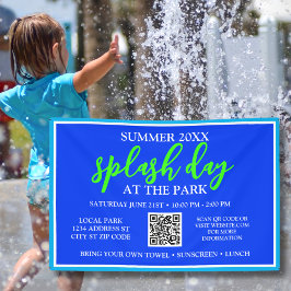 Zomer Splash Day in het park | openluchtevenement Spandoek