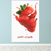 Zomer Splash Fruit Muurkunst Poster Canvas Afdruk (Insitu (Houten vloer))
