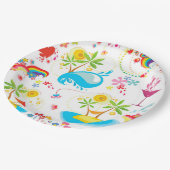 Zomer Splash Papieren Bordje (Gekanteld)