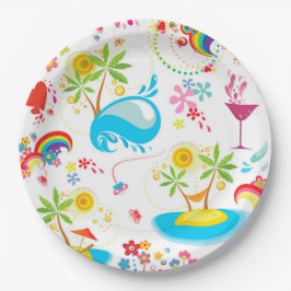 Zomer Splash Papieren Bordje