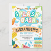 Zomer Splash Zwembad Party Boy Bash Water Park Kaart (Voorkant)