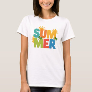 ZOMER Split Pop – Kleurrijke tropische vibes T-shirt