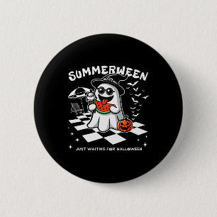 Zomer Spooky Halloween Zomer Vibes Pompoen G Ronde Button 5,7 Cm