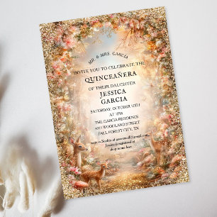 Zomer Sprookje Betoverd Bos Quinceañera Kaart