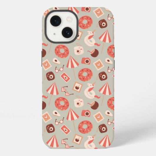 Zomer Spullen Lichte Achtergrond iPhone Hoesje (Achterkant)