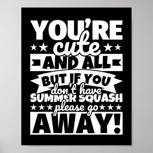 Zomer squash lover eten grappig poster (Voorkant)