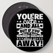 Zomer squash lover eten grappig ronde button 6,0 cm (Voorkant /achterkant)