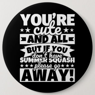 Zomer squash lover eten grappig ronde button 6,0 cm