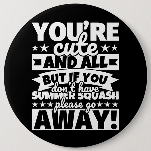 Zomer squash lover eten grappig ronde button 6,0 cm (Voorkant)