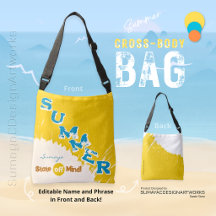Zomer Staat Van Geest Strand Kleuren Cross-Body Ta