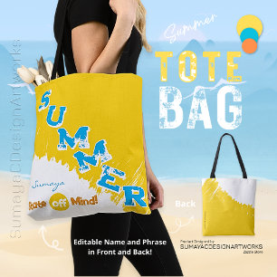 Zomer Staat Van Geest Strand Kleuren Tote Tas