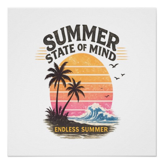 Zomer Staat Van Geest Vintage Perfect Poster (Voorkant)