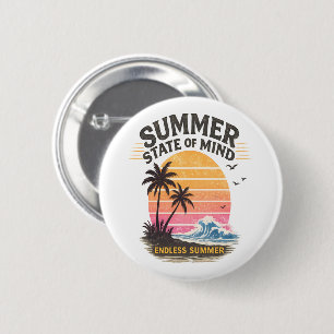 Zomer Staat Van Geest Vintage Ronde Button 5,7 Cm