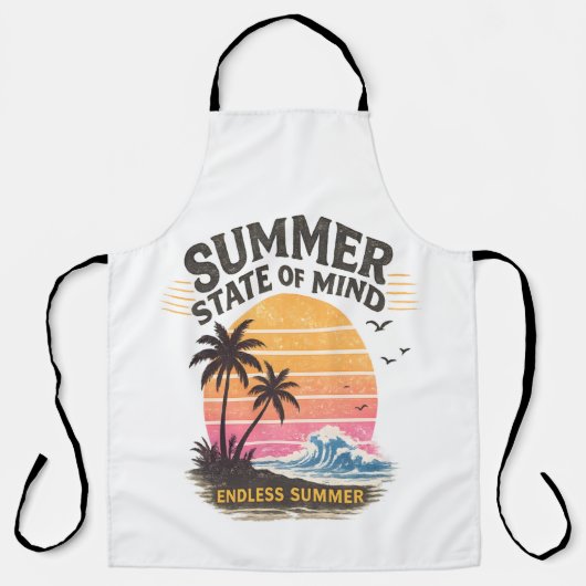 Zomer Staat Van Geest Vintage Schort (Voorkant)
