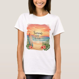 Zomer Staat Van Geest Zonsondergang T-shirt