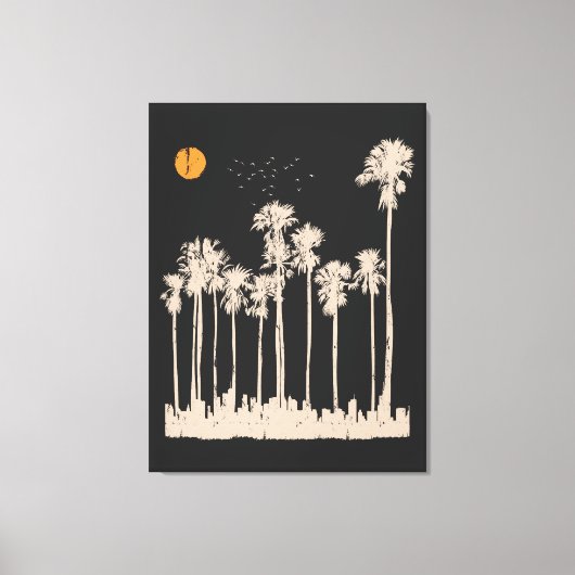 Zomer Stad Vintage Canvas Afdruk (Voorkant)