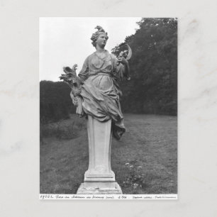 Zomer, standbeeld in de tuinen briefkaart