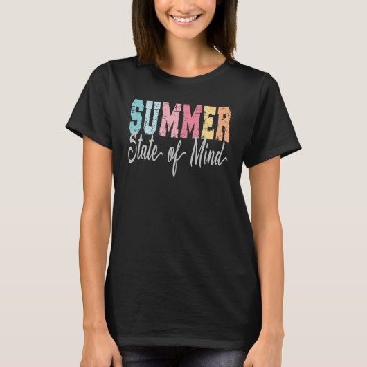 Zomer State of Mind Beach Vakantie T-shirt (Voorkant)