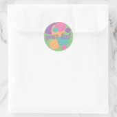 Zomer STICKER pastel regenboog confetti naam fun (Tas)